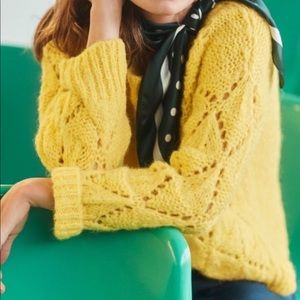 Anthropologie BrightLights Sleepingon Snow Sweater